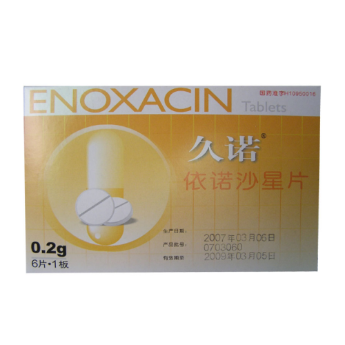 Tratamiento de bacterias sensibles Tabletas de enoxacina